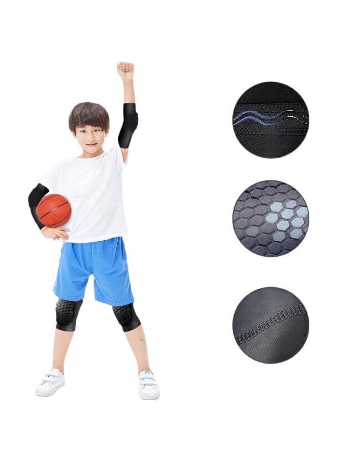 Bestray Baisirei Children'S Basketball Knee Pads, Anti-Fall Thin Elbow Pads, Professional Impact-Resistant Short Sports Football Set, Cycling Protective Gear - Image 2