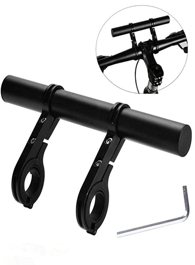 FCCRACING Bike Handlebar Extender - Front Mount Bicycle Handle Grip Light Bracket with Double Clamp, Lightweight Carbon Fiber, 31.8mm (Black) - Image 4