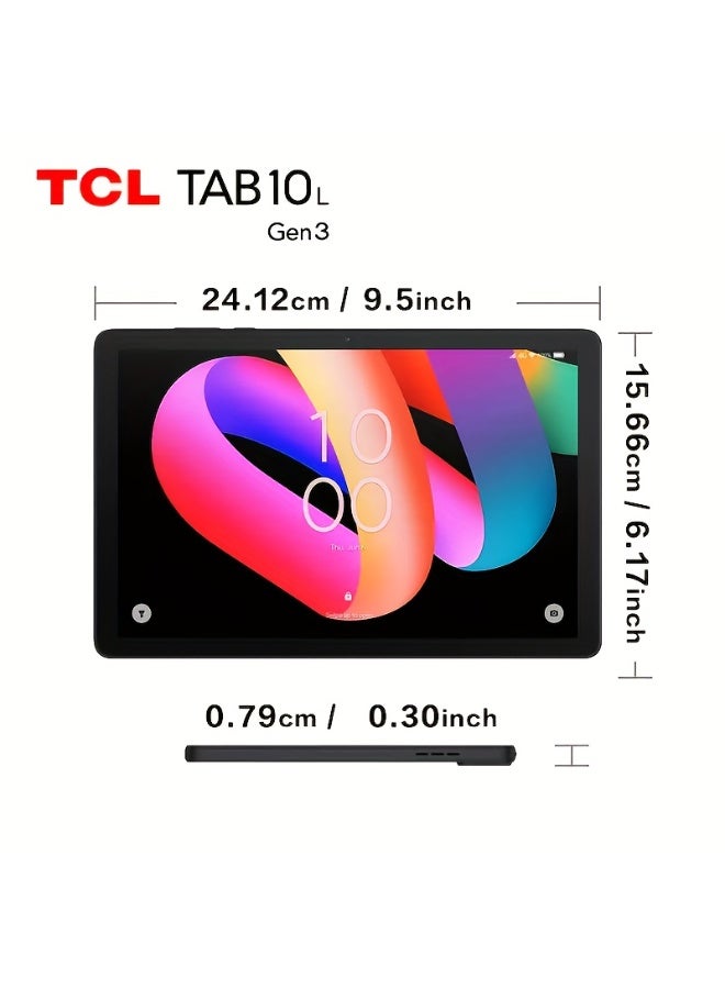 TCL Advanced تابلت TCL TAB 10L الجيل 3 | تابلت أندرويد 14 | 4GB + 64GB، قابل للتوسيع إلى 1TB | معالج ثماني النواة | بطارية 6000mAh | وضع راحة العين/وضع القراءة | USB-C | تصميم معدني | غلاف TPU متضمن (نسخة الإمارات) - Image 3