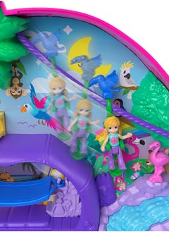 Polly Pocket Playset and Travel Toy with 2 Micro Dolls and 12 Accessories, Animal Toy, Sloth 2-in-1 Purse Compact  - Image 5