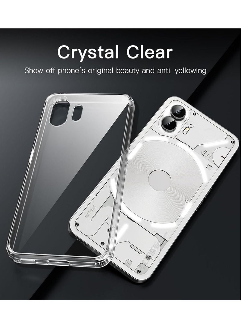 فيسوس حالة من أجل لا شيء هاتف 2 ، غطاء الهواتف غير الصفراء غير الصفراء ، مضاد للخلع واضحة (واضحة) - Image 3