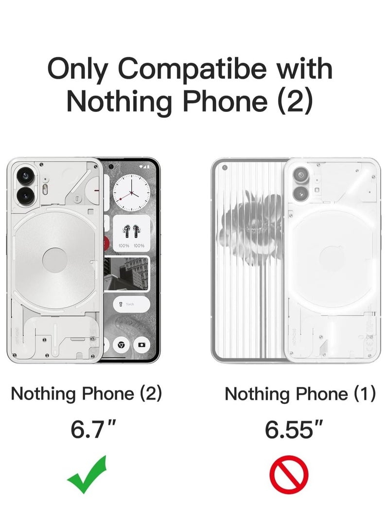 فيسوس حالة من أجل لا شيء هاتف 2 ، غطاء الهواتف غير الصفراء غير الصفراء ، مضاد للخلع واضحة (واضحة) - Image 2