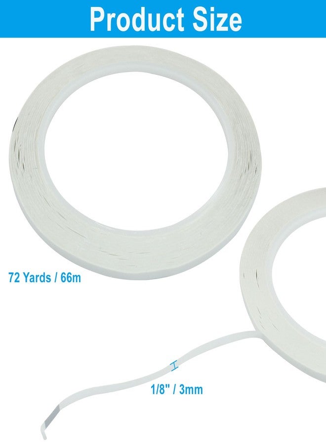 LifCratms 4 Rolls White Pinstripe Tape, 1/8 inch (3mm) Width Graphic Art Tape Self Adhesive Whiteboard Tape Grid Marking Tape Thin Line Tape for Dry Erase Board - Image 2