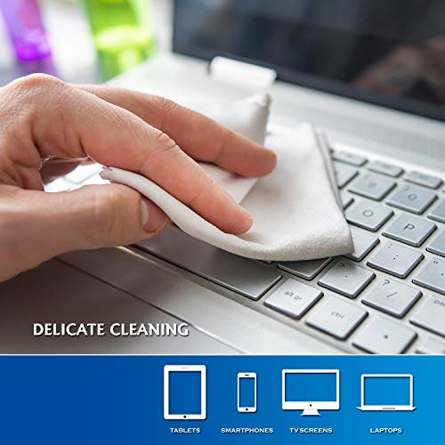 AAwipes Eyeglasses Cleaning Cloth Microfiber Cleaning Cloths 30 Pack for Cleaning Glasses, Lenses, Phones, Screens, Camera,Silverware, Any Other Delicate Surfaces (6"x7", 10 White + 20 Dark Grey) - Image 2
