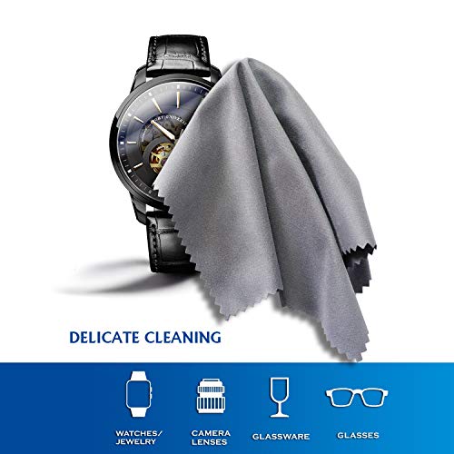 AAwipes Eyeglasses Cleaning Cloth Microfiber Cleaning Cloths 30 Pack for Cleaning Glasses, Lenses, Phones, Screens, Camera,Silverware, Any Other Delicate Surfaces (6"x7", 10 White + 20 Dark Grey) - Image 4