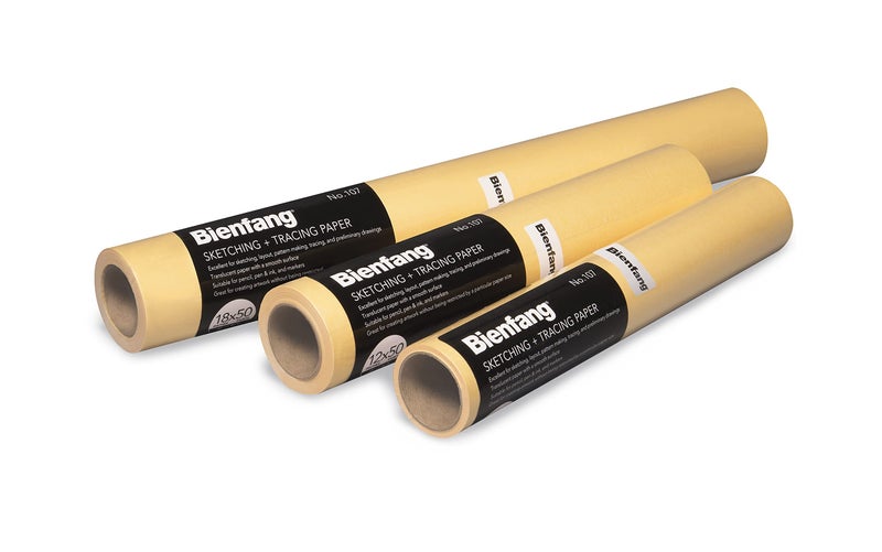 Bienfang Sketching & Tracing Paper Roll, Canary Yellow, 24 Inches x 20 Yards - Large for Drawing, Trace, Sketch, Craft, Sewing Pattern - Image 3