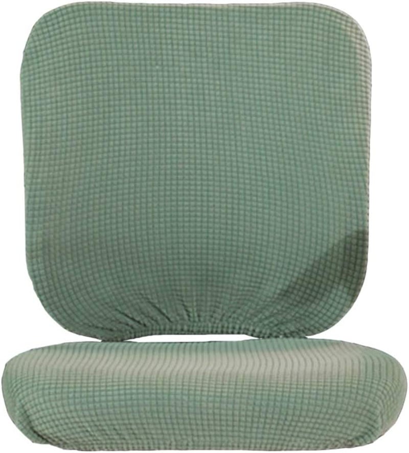 klarako Split Design Home Office Computer Chair Cover Revolving Chair Slipcover  Green, as described - Image 4