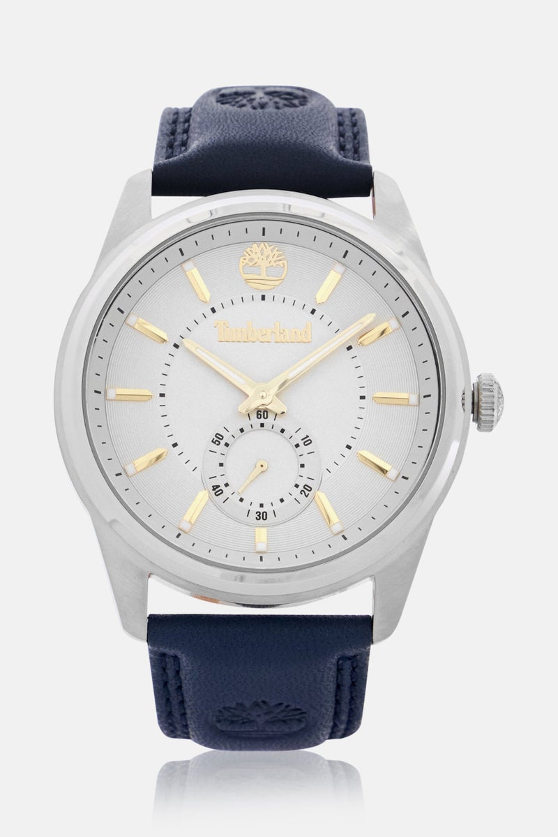 Timberland Men TDWGA0029701 Leather Analog Watch 45 mm, Navy  - Image 1