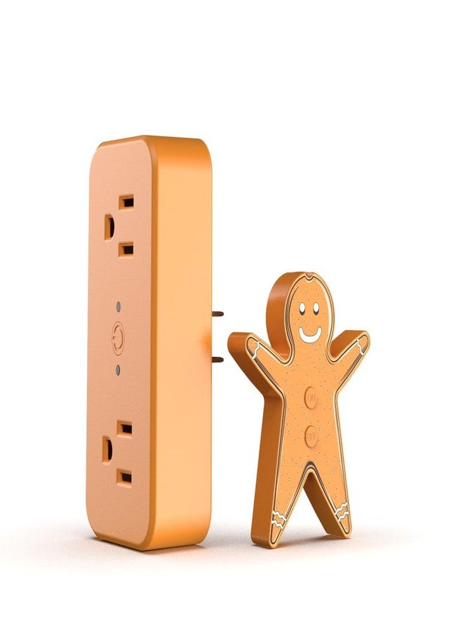 GASREKV Remote Control Outlet for Christmas Tree Lights, Gingerbread Man Wireless Remote Switch, Christmas Tree Remote Control with Built-in Music Feature, 100Ft Range - Image 1