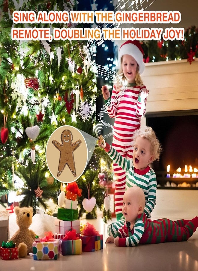 GASREKV Remote Control Outlet for Christmas Tree Lights, Gingerbread Man Wireless Remote Switch, Christmas Tree Remote Control with Built-in Music Feature, 100Ft Range - Image 3