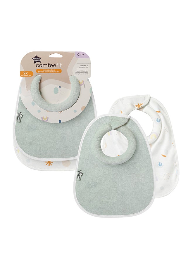 tommee tippee Pack of 2 Closer To Nature Milk Feeding Bib 0 Months+ - Assorted - Image 2