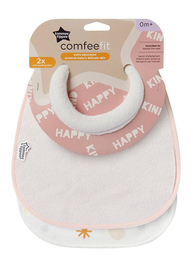 tommee tippee Pack of 2 Closer To Nature Milk Feeding Bib 0 Months+ - Assorted - Image 4