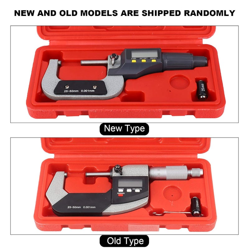 Digital Micrometer, Outside Micrometer, Caliper Electronic Micrometer, Metalworking Caliper Gauge, Micrometer Gauge for Diameter Measurements (25-50mm) - Image 3