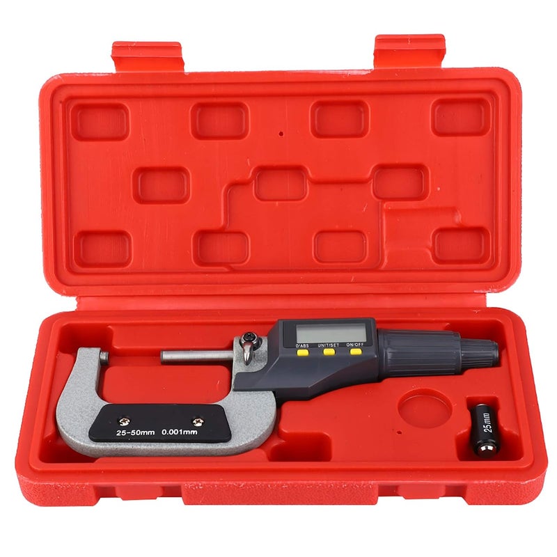 Digital Micrometer, Outside Micrometer, Caliper Electronic Micrometer, Metalworking Caliper Gauge, Micrometer Gauge for Diameter Measurements (25-50mm) - Image 1