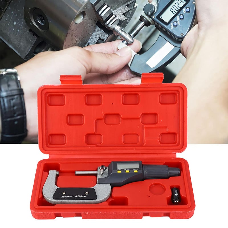 Digital Micrometer, Outside Micrometer, Caliper Electronic Micrometer, Metalworking Caliper Gauge, Micrometer Gauge for Diameter Measurements (25-50mm) - Image 4