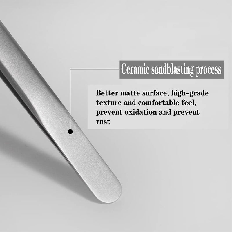BLAAROOM Professional Facial Blackhead Remover Tweezers,3Pcs Precision Pimple Popper Tool Kit for Whitehead Ance Blemishs Comedones Stainless Steel Makeup Tool - Matte - Image 4