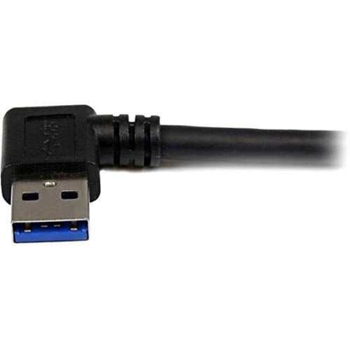 StarTech.com 1m Black SuperSpeed USB 3.0 Cable - Right Angle A to B - 3 ft USB 3 Cable - Right Angle USB 3.0 A (M) to USB 3.0 B (M) (USB3SAB1MRA) - Image 3