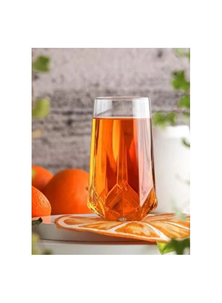 LAV طقم أكواب فاليريا الطويلة للشرب - 6 قطع - 460 مل - أكواب شفافة للماء والعصير والكوكتيلات - Image 4