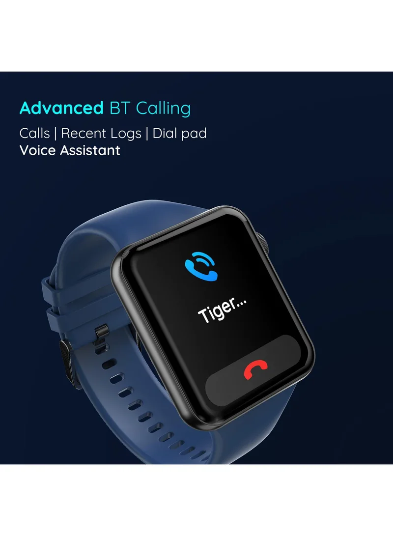 بيبل Vision 2.05" Smartwatch for Men and Women, Largest HD Display, 600 Nits Brightness, Bluetooth Calling, HR & BP Monitor, Voice Assistance, Alarm & Notification - Evening Blue