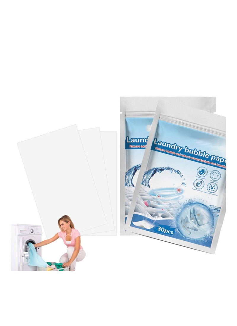 SYOSI Travel Laundry Detergent Sheets Liquidless, 2 packs 60 Eco Sheets Laundry Detergent, Eco-friendly, Biode gradable, Zero Waste, Cruelty-Free Laundry Detergent Sheets/Eco-Strips for Sensitive Skin  - Image 1