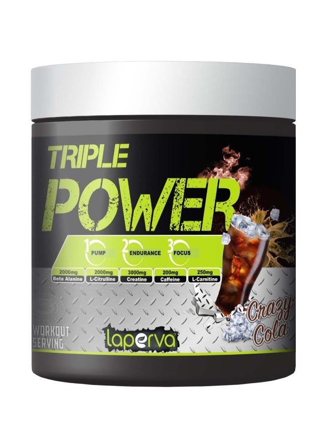 Laperva Laperva Triple Power Pre-Workout, Crazy Cola, 30 Servings - 300 gm  - Image 1