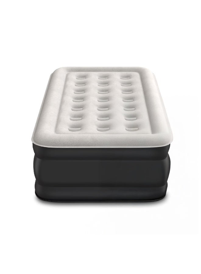 مرتبة هوائية ذاتية النفخ مزودة بمضخة مدمجة، نفخ سريع خلال دقيقة واحدة، سطح علوي ناعم مخملي فاخر، مناسبة للمنزل والتخييم والضيوف، 190×100×40 سم - Image 1