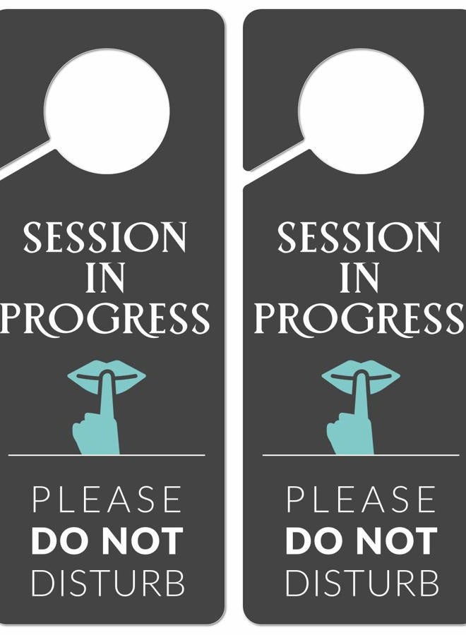 Fun-Plus Do Not Disturb Door Hanger Sign, 2 Pack, Please Do Not Disturb Sign, Session In Progress - Image 1