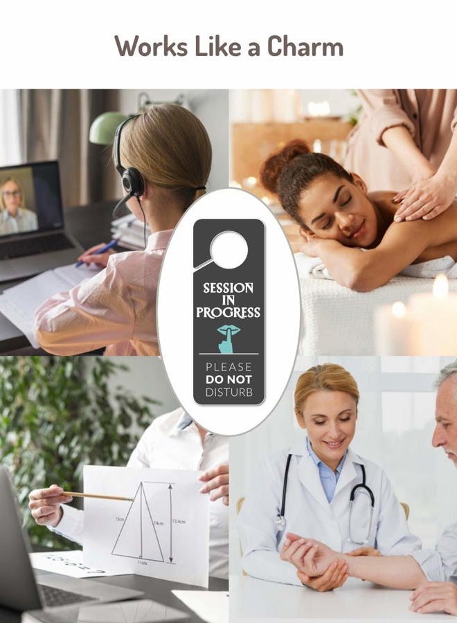 Fun-Plus Do Not Disturb Door Hanger Sign, 2 Pack, Please Do Not Disturb Sign, Session In Progress - Image 4