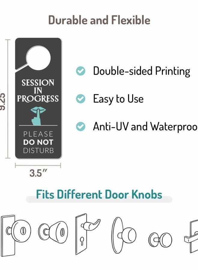 Fun-Plus Do Not Disturb Door Hanger Sign, 2 Pack, Please Do Not Disturb Sign, Session In Progress - Image 2