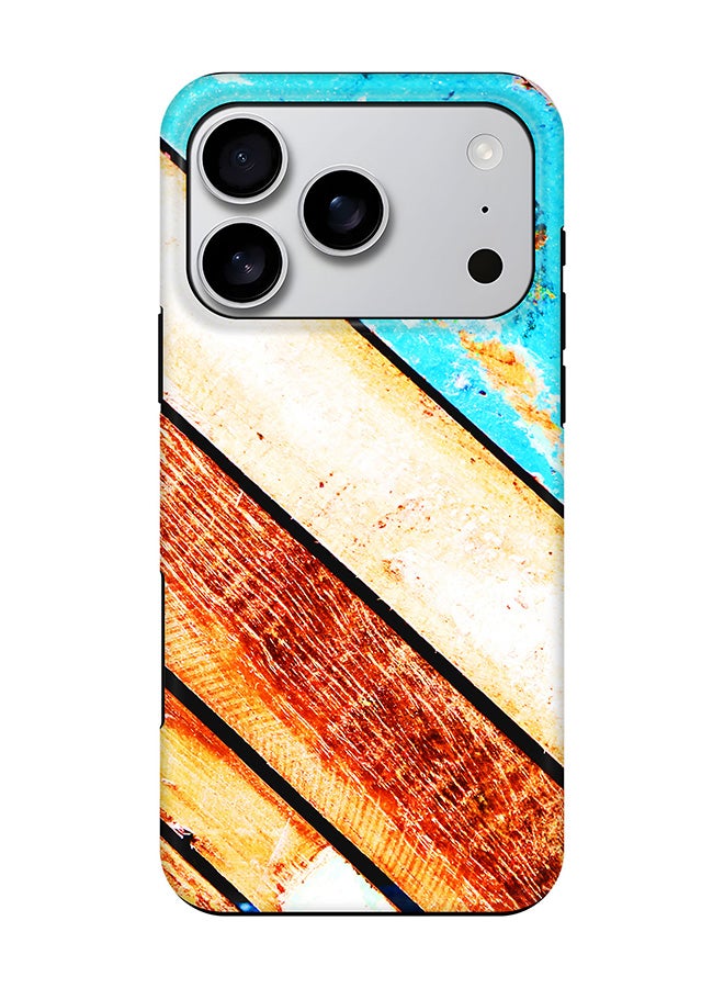 Stylizedd Tough Pro Magnetic Case for iPhone 17 Pro, Dual Layer hybrid PC + TPU Mobile Cover Matte - Wooden Pier