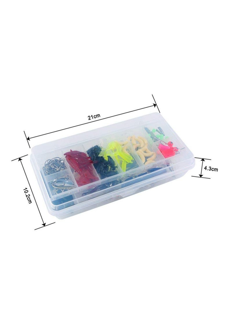 CMGTYYD - 120 PCS Fishing Lures Mixed Including Spinners,VIB,Treble Hooks,Single Hooks,Swivels,Pliers and Tackle Box - Image 1