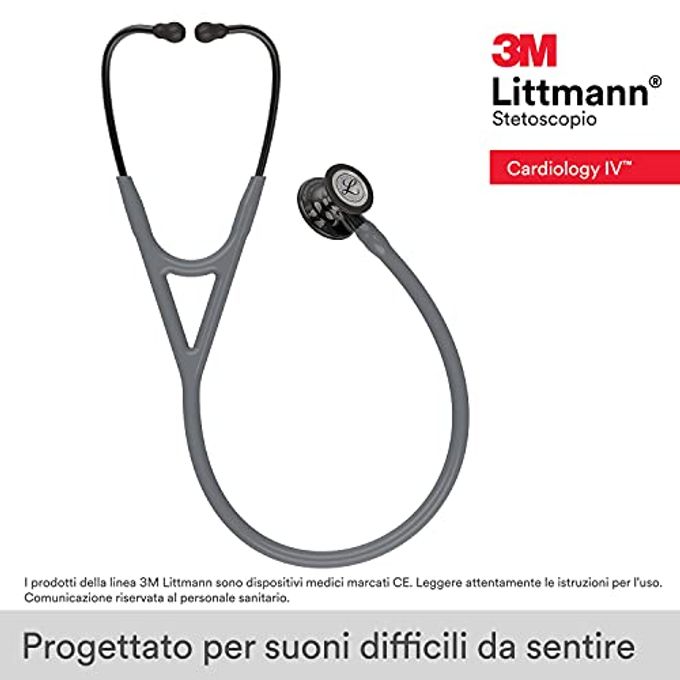 3M Littmann Cardiology Iv Diagnostic Stethoscope, 6238, More Than 2X As Loud, Weighs Less, Stainless Steel High Polish Smoke-Finish Chestpiece, 27" Gray Tube, Smoke Stem, And Headset - Image 2