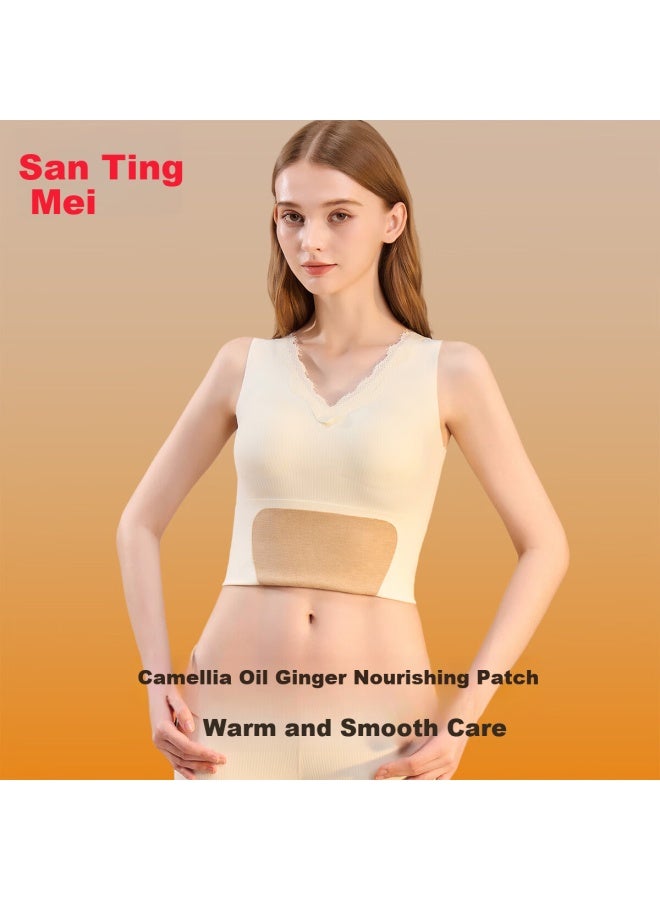Gracewell Silk Cashmere Seamless Thermal Vest With Chest Pad For Women Autumn Winter Innerwear Bra-free Top - Image 5