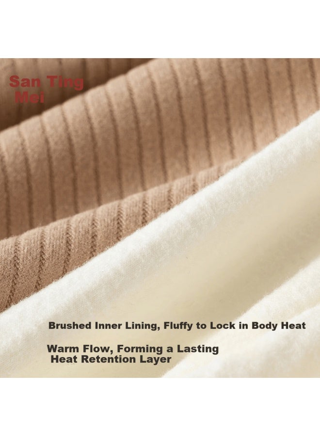 Gracewell Silk Cashmere Seamless Thermal Vest With Chest Pad For Women Autumn Winter Innerwear Bra-free Top - Image 4