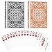 Wkchxd Playing Cards Deck of Cards Poker Cards Jumbo Poker Size Large Print Playing Cards for Adults Seniors Card Games for Family Game Night Table Games Magic Casino Theme Party Black and Orange - Image 2