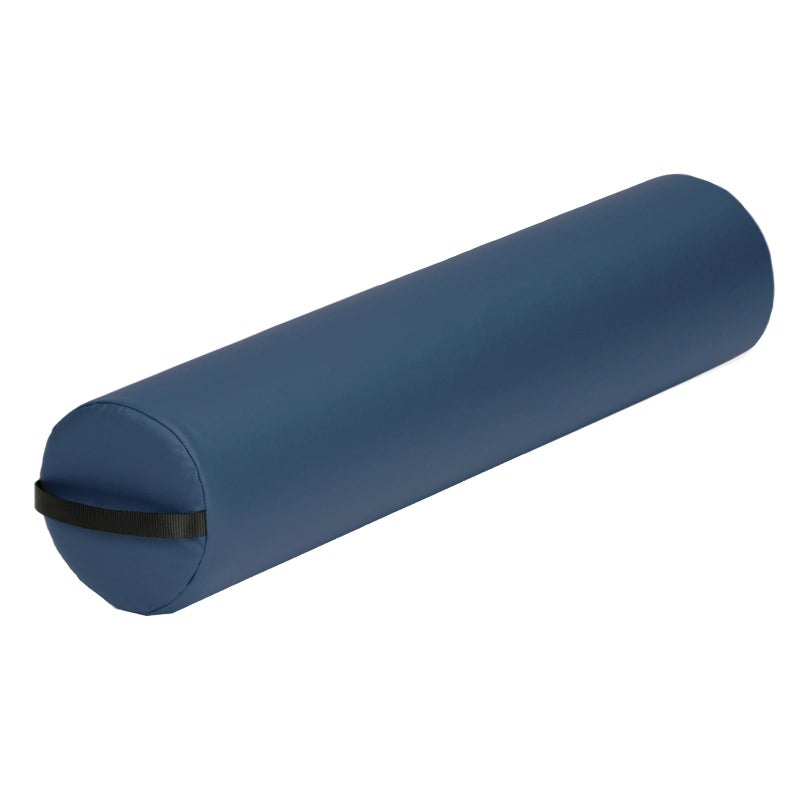 EarthLite Massage Bolster Pillow Full Round â€“ Durable, Easy to Clean 100% PU Upholstery incl. Strap Handle/Professional Quality CFC-Free/Back Pain Relief, Mystic Blue - Image 1