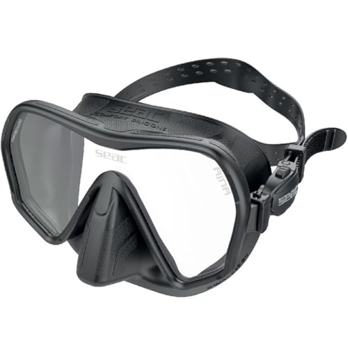 Seac Ajna Frameless Scuba Diving Mask with Wide View 100 Silicone Skirt Made in Italy - Image 1