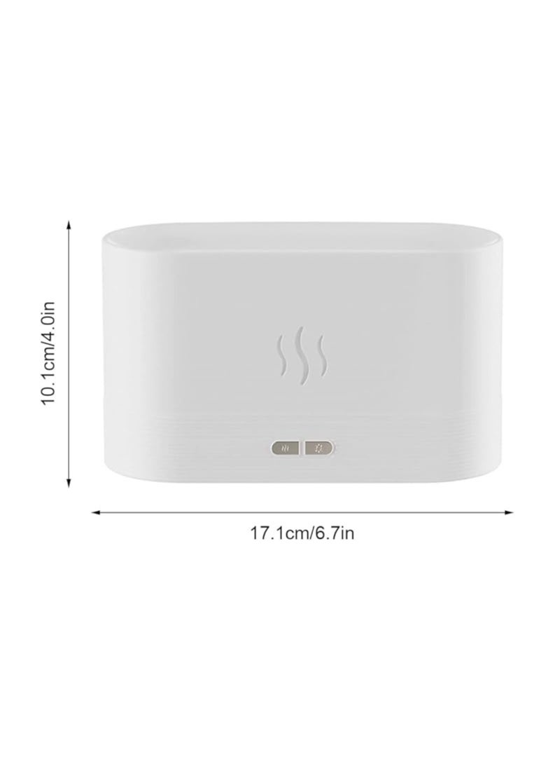 Generic Essential Oil Diffuser With Flame,180ml Aroma Flame Night Light, White  - Image 4