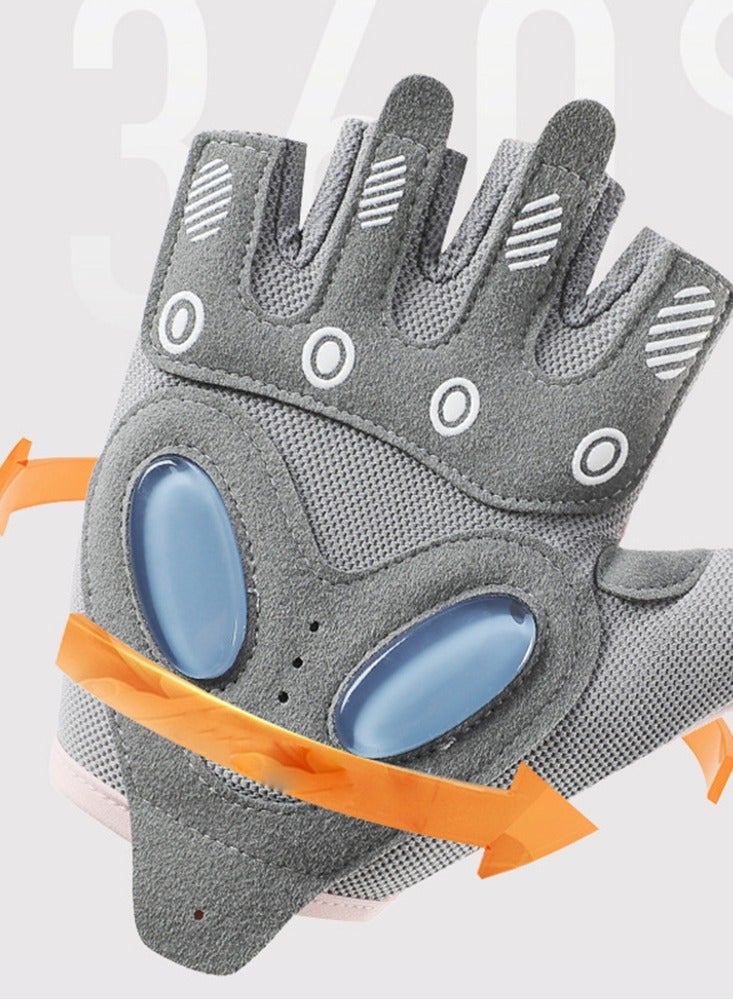Generic Women Yoga Fitness Gloves Anti-slip Professional Protection Breathable Workout Weight Lifting Gloves For Cycling Exercise Training With Cushion Pads - Image 2