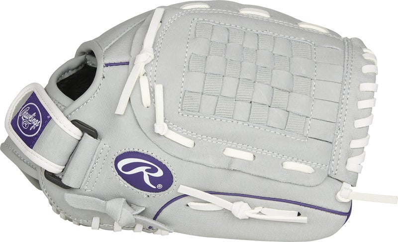 Rawlings راولينغز | سلسلة شور كات قفاز سوفتبول سريع | بنفسجي/رمادي/أبيض | RHT | 12'  - Image 2