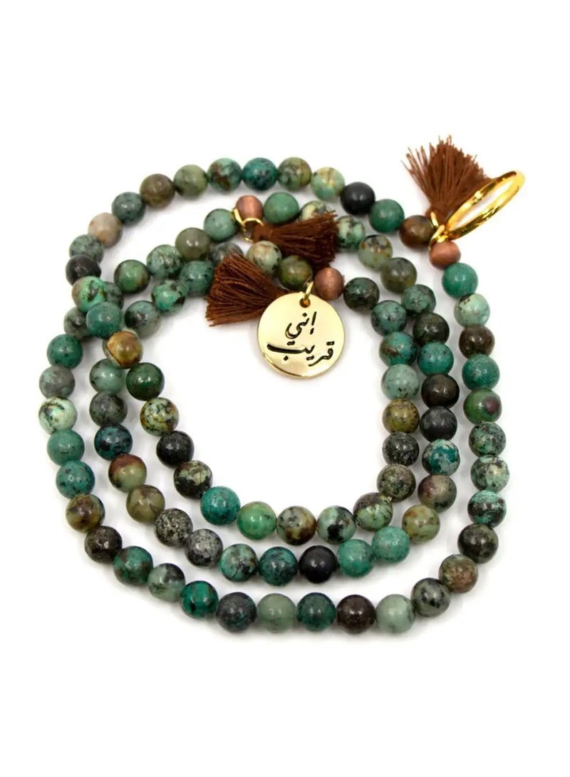 MMA Min Maadan Alensan 99 African Beads Subha with Ring  - Image 1