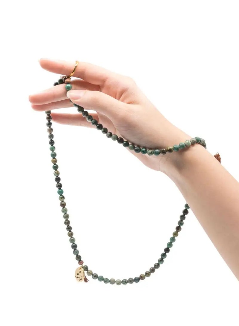 MMA Min Maadan Alensan 99 African Beads Subha with Ring  - Image 4