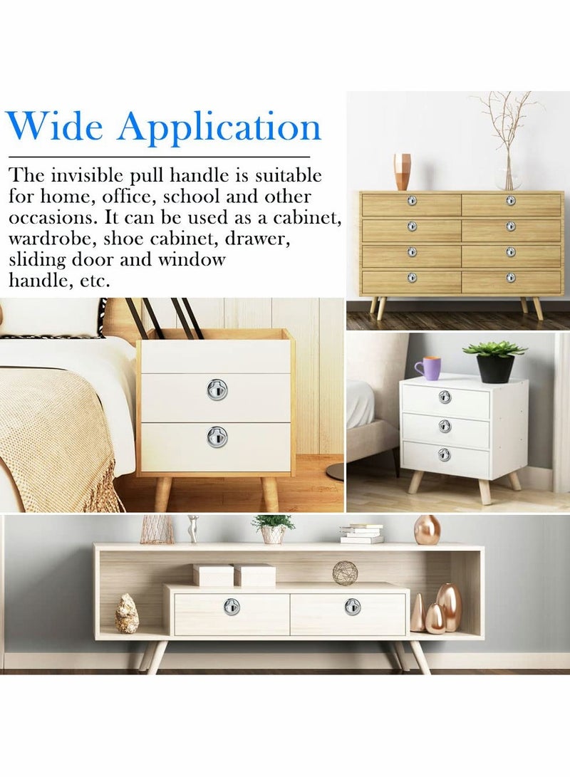 مجموعة أقفال هاتش من الفولاذ المقاوم للصدأ، 2 قطعة مقبض مدمج للأثاث، قفل معدني متين للخزائن والأدراج، مثالي للاستخدام البحري واليخوت - Image 5