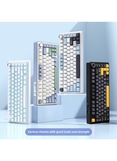 Generic AULA Tarantula F75 Customized Mechanical Keyboard Gasket Structure Full Key Hot Plug 2.4 Wireless Three-model Keyboard-Color:Three-mode White And Other High Lines	Receiver Shaft (lower Light Position)  - Image 2