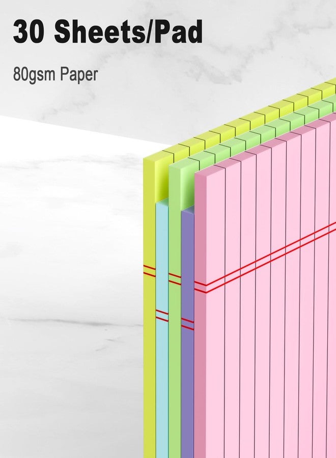 AILZFEI 5pcs Colored Note Pads 5x8 College Ruled Small Legal Pads Paper Notepads 5 Pack Clear Print Writing Pads 5 x 8 Paper Pads Perforated Narrow Ruled Pads of Paper - Image 3