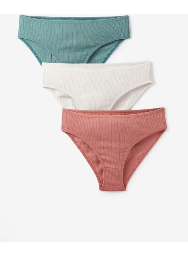جون يونيو طقم 3 قطع سراويل داخلية نسائية - تيل - إكرو - قرفة - Image 1