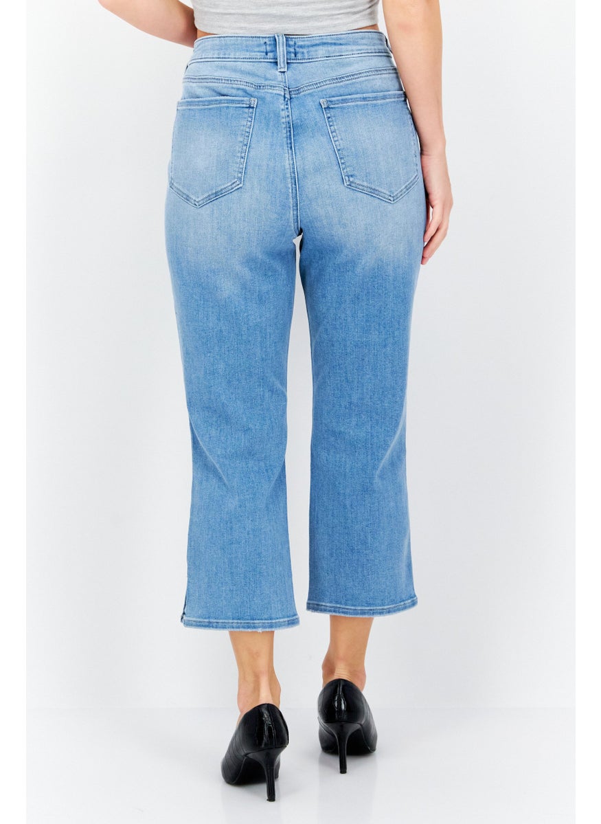 NYDJ - Women Regular Fit Straight Leg Ankle Denim Jeans, Blue - Image 1