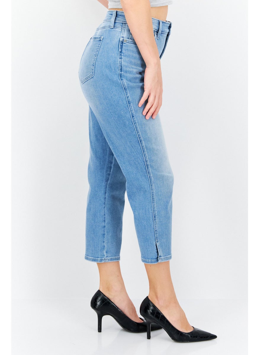 NYDJ - Women Regular Fit Straight Leg Ankle Denim Jeans, Blue - Image 1