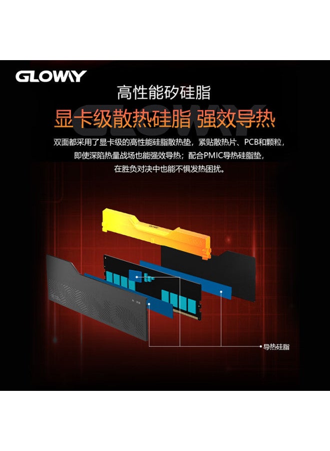 Gloway 32gb Ddr5 6000 Desktop Memory Module Longwu-yue Rgb Light Bar Domestic Chips Cl36 Starry Black