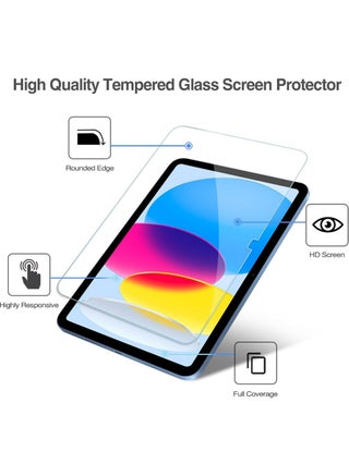 2 + 3 حزمة Apple iPad 2025 (الجيل الحادي عشر) A16 10.9 بوصة 9H Ultra HD حامي شاشة زجاجية مقلصة - view 3